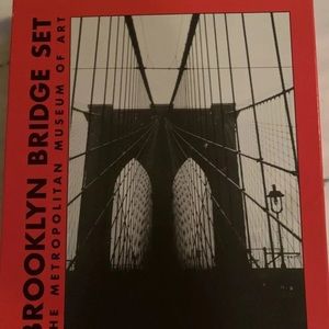 Vintage Metropolitan Museum Of Art Brooklyn Bridge Card Set 1997, w/scorepad.